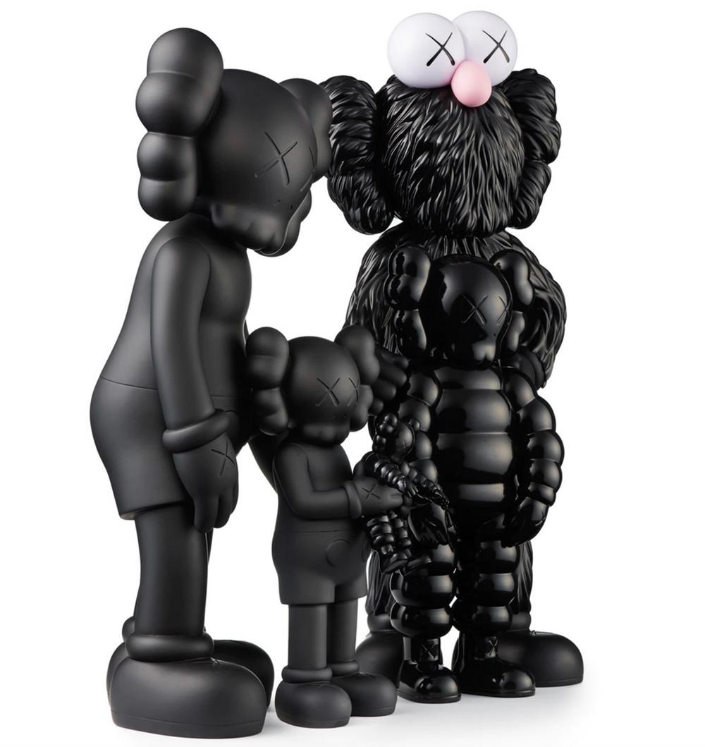 KAWS - FAMILY Figures - Black version - collectible Pop Art