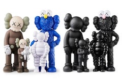 KAWS FAMILY set of 2 works (brown & black KAWS Family companion)