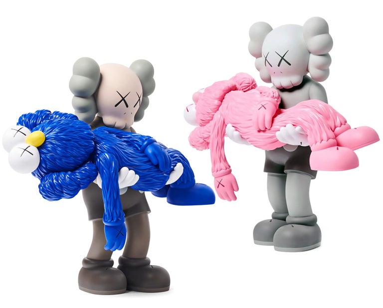 KAWS GONE: Set of 2 (Grey & Brown), new & unopened in their original packaging. 

A well-received work and variation of KAWS' large scale GONE sculpture - a key highlight of KAWS’ recent exhibition, 'KAWS: Companionship in the Age of Loneliness' at