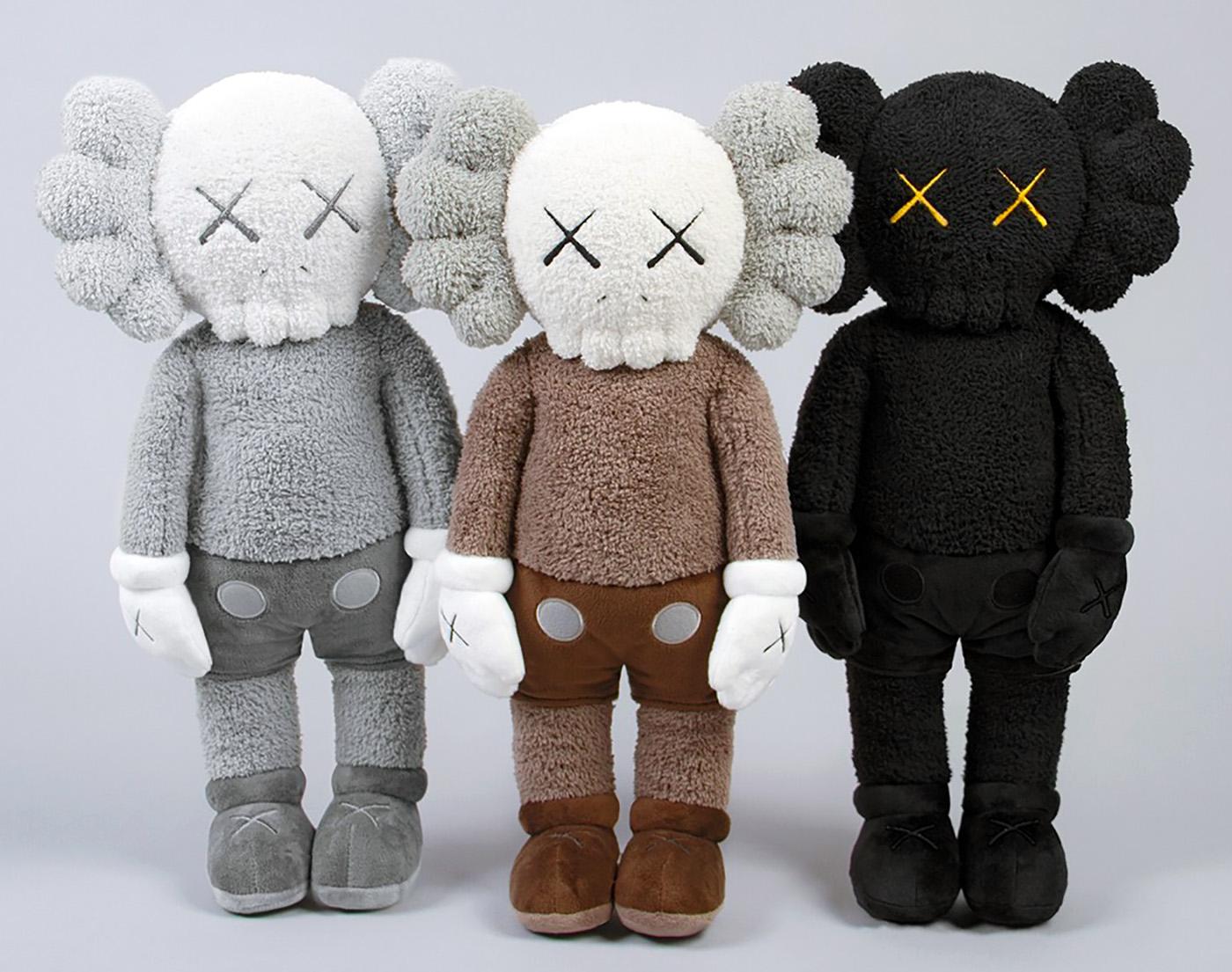 KAWS Plush Holiday Companion Set of 3: 
These 20" figurines were published to commemorate the debut of KAWS’ floating art piece in Hong Kong during Hong Kong Art Basel 2019. Each new with tags. A classic, limited standout KAWS Companion series. New