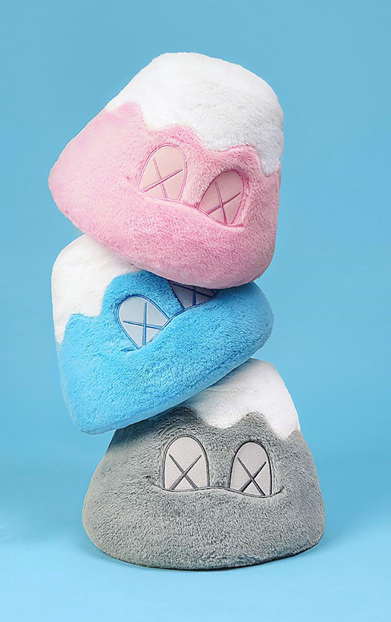 KAWS Mount Fuji Plush: Complete Set of Three Works: 
These sold out plush figures were produced in conjunction with KAWS’ widely popular, traveling art installation, ‘Holiday' - this time at Mt. Fuji, Japan. New in an exclusive KAWS designed