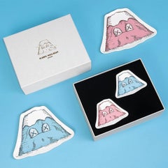 KAWS: HOLIDAY JAPAN Mount Fuji Ceramic Plate Set (Set of 4)