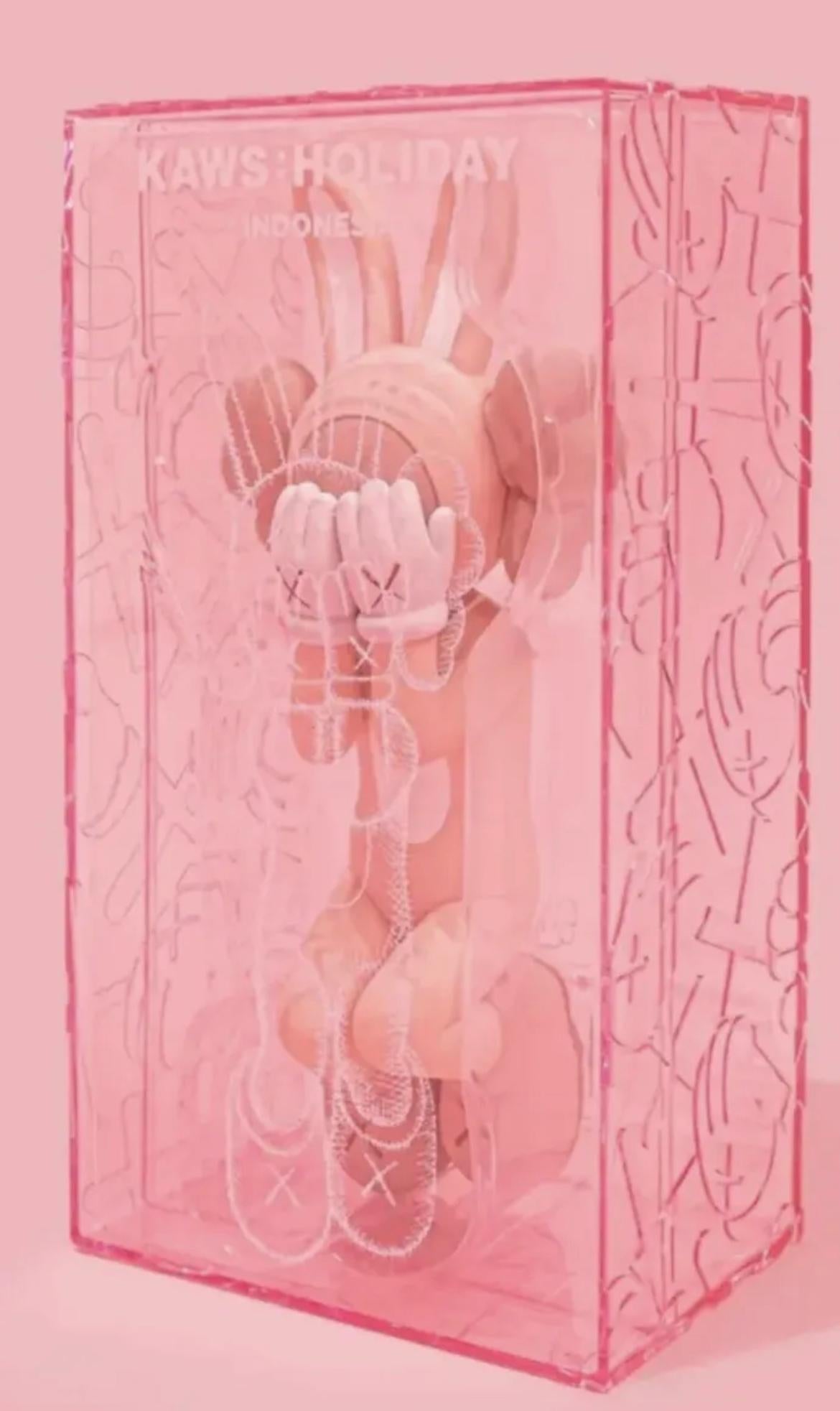 KAWS Holiday Pink Bunny Rabbit Comes With NFC Chip Contemporary Street Art 