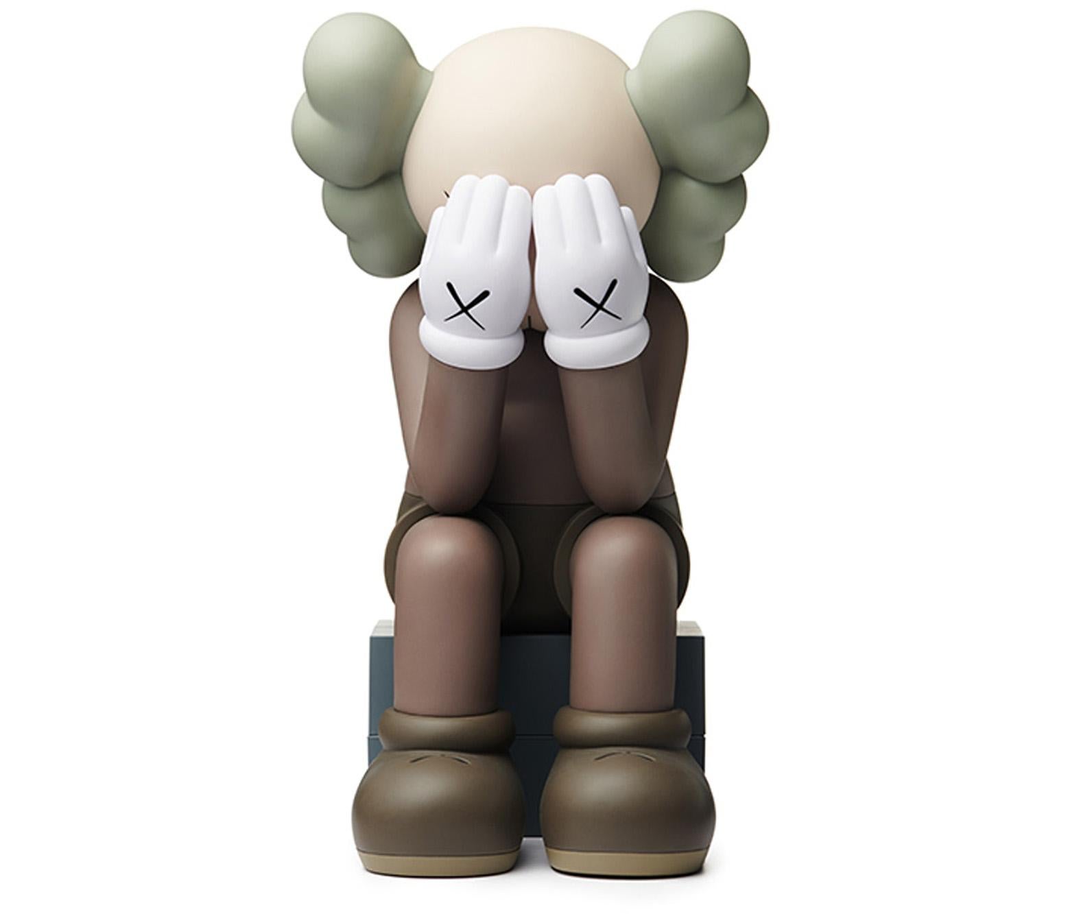 KAWS Companion Passing Through Complete Set of 3 (2018). Each new and sealed in their original packaging. 
The most iconic of the Kaws Companions presented in 3 colorways. Published by Kaws One, these figurines have since sold out. Set includes 3