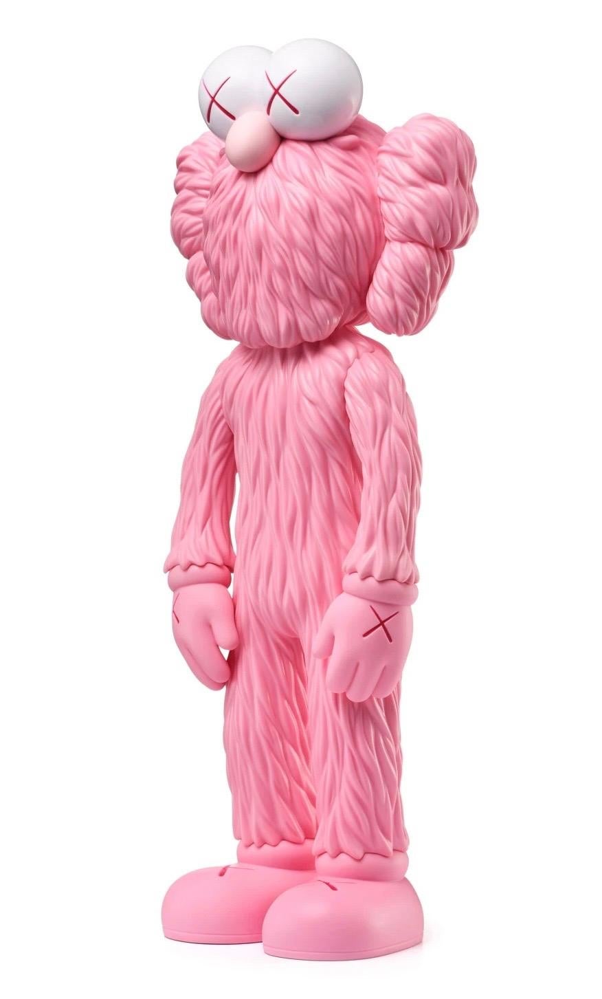 Rare KAWS BFF Pink neu, ungeöffnet in der Originalverpackung. 
Ein viel beachtetes Werk und eine Variation von Kaws' großformatiger BFF-Skulptur befindet sich im Stadtteil Playa Vista von Los Angeles. Sie ist komplett ausverkauft, sehr begehrt und