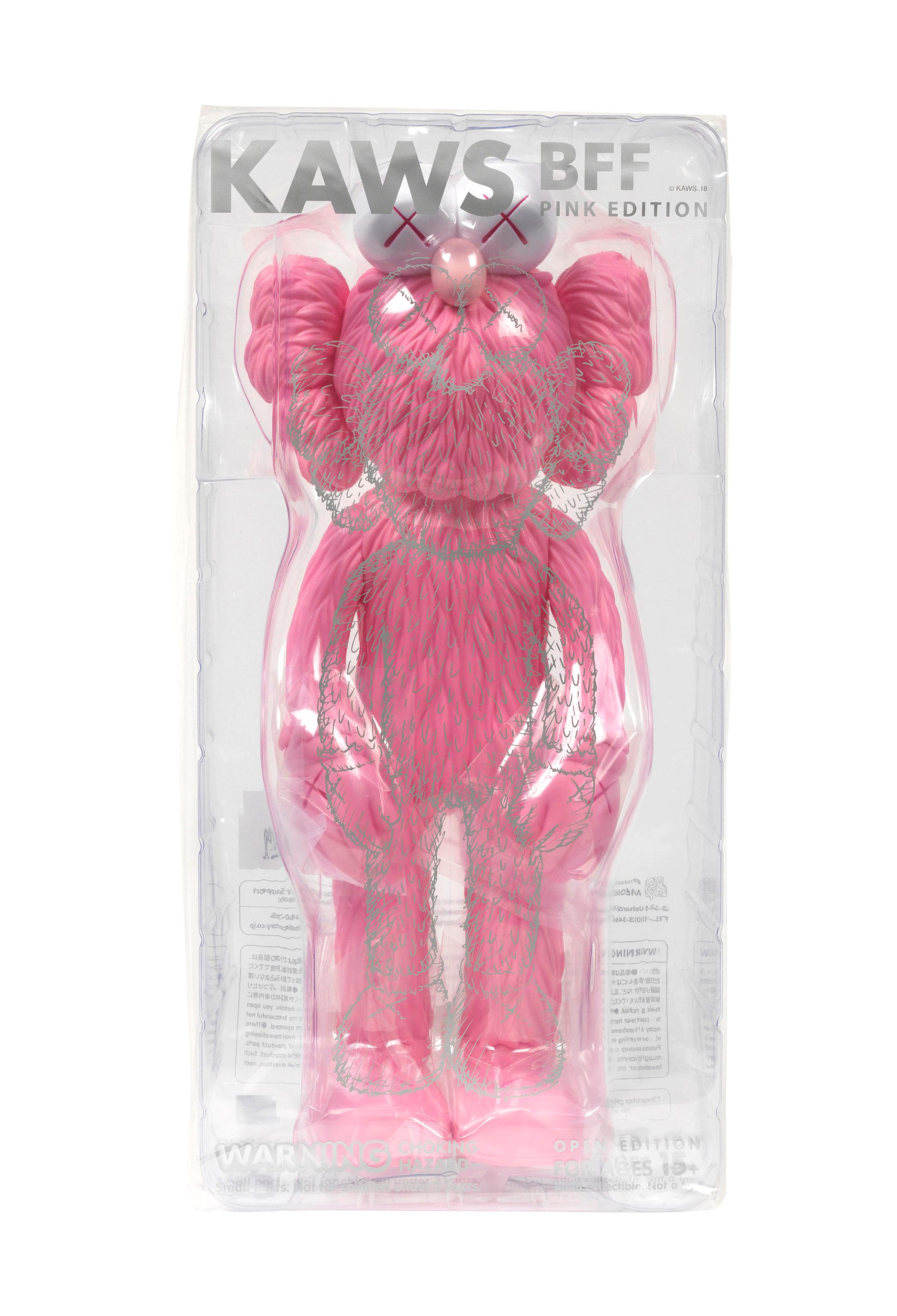 pink kaws figure