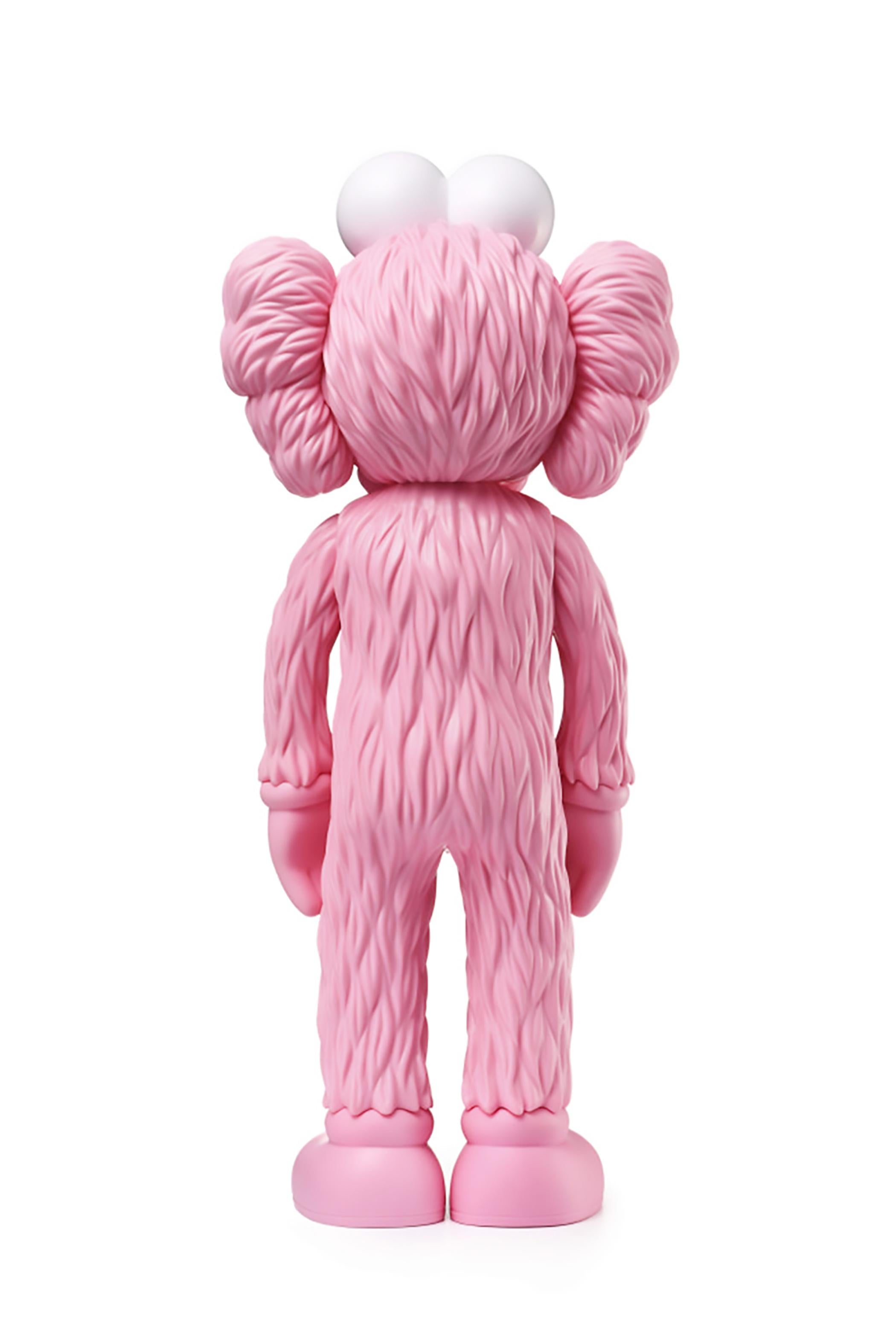 Rare KAWS BFF Pink new, unopened in its original packaging. 
A well-received work and variation of KAWS’ large scale BFF sculpture is in Los Angeles's Playa Vista neighborhood Completely sold out; highly collectible and rarer in this color.