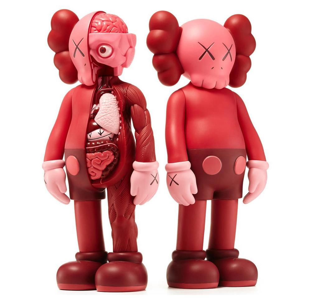KAWS COMPANION OPEN EDITION BLUSH RED MEDICOM TOY PLUS Be@rbrick New Authentic 