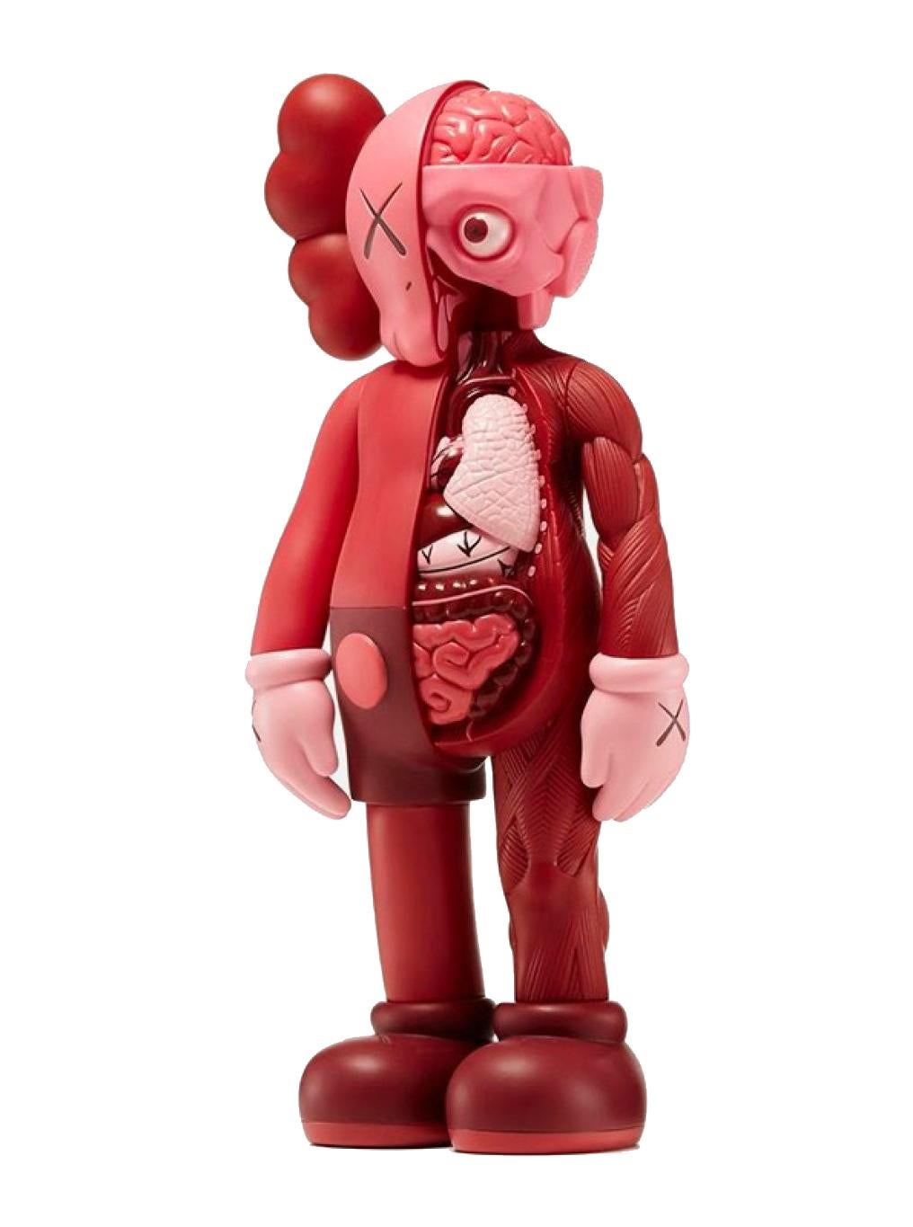KAWS - Set of 2 Companion Blush (Flayed) and Companion Blush- Painted Cast Vinyl For Sale 1