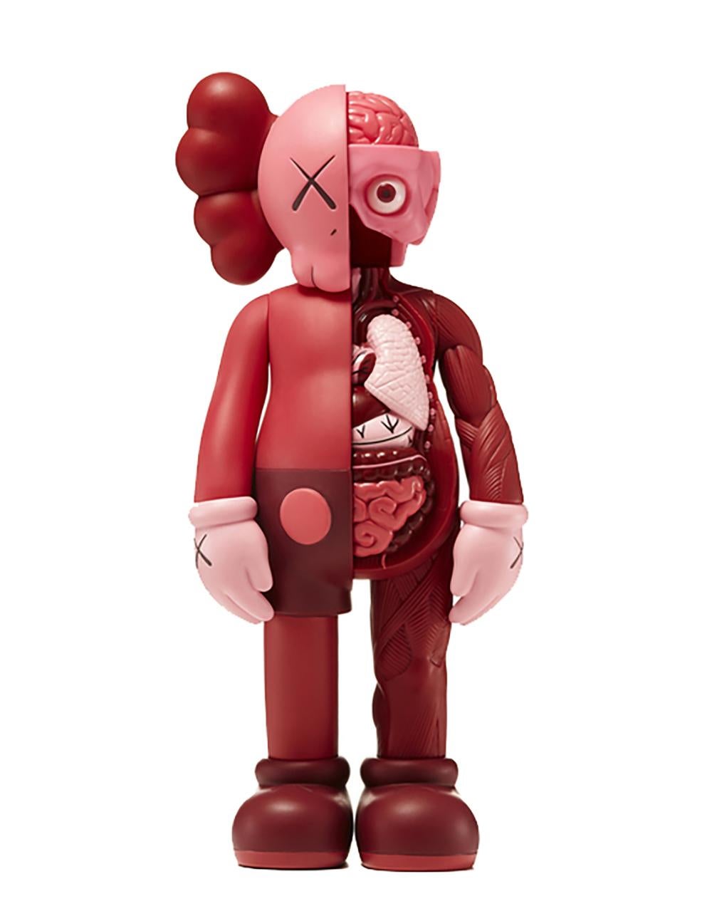 KAWS - Set of 2 Companion Blush (Flayed) and Companion Blush- Painted Cast Vinyl For Sale 2