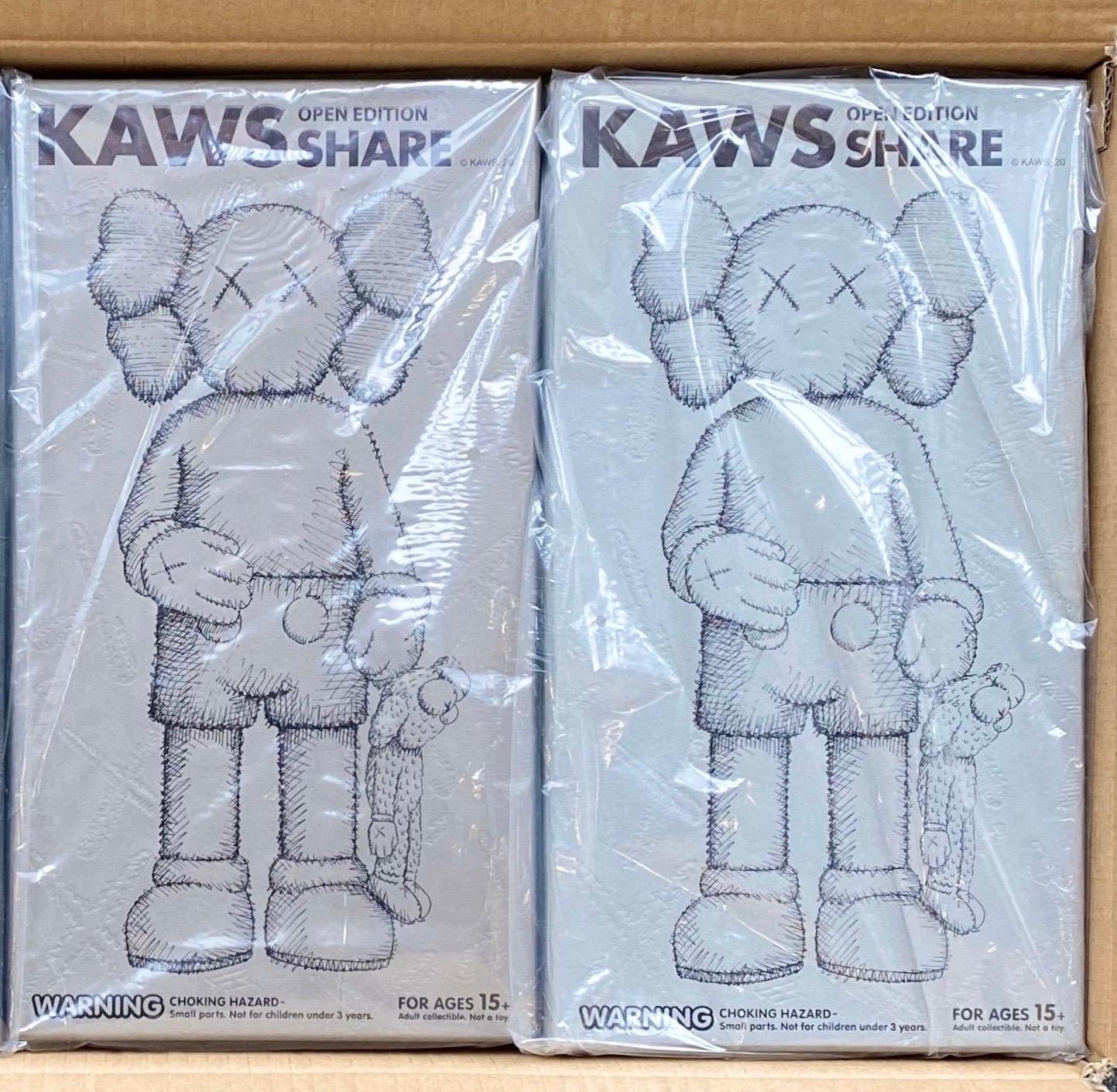 KAWS SHARE Set of 2 (KAWS brown grey share companions) For Sale 5