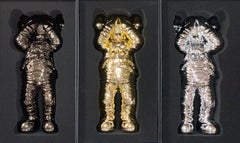 KAWS SPACE HOLIDAY SET GOLD, BLACK, SILVER Full set Contemporary Street Art
