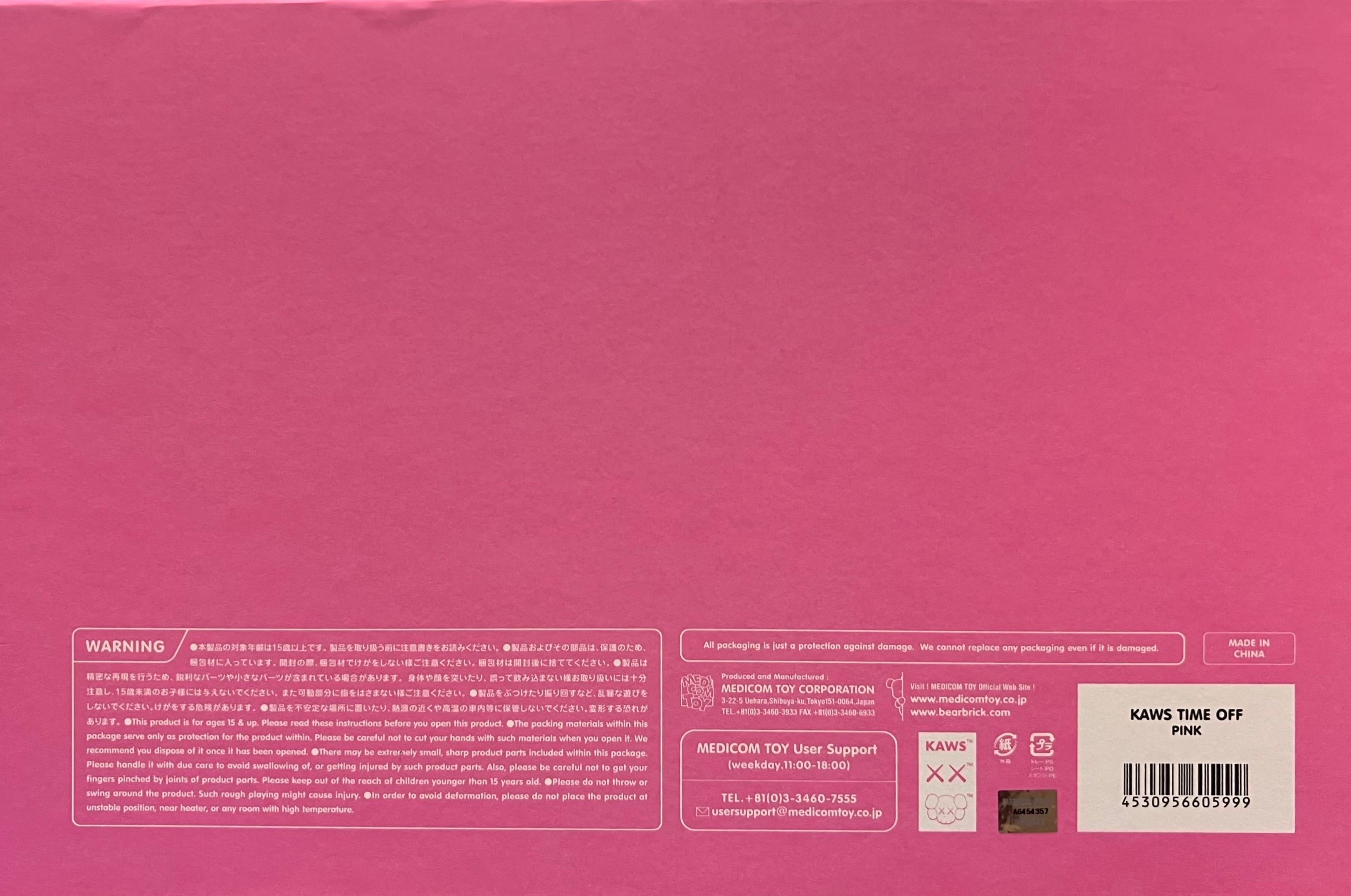 KAWS TIME OFF pink (KAWS Time Off companion) For Sale 1