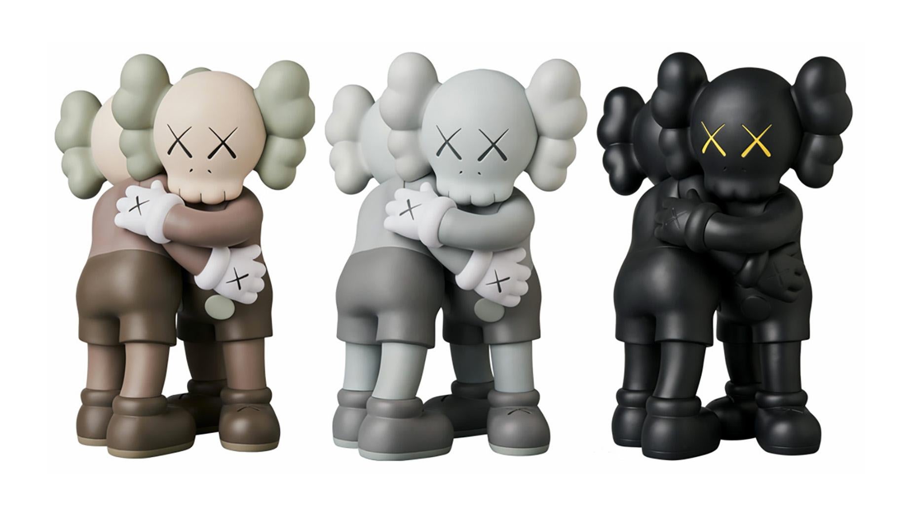 KAWS Together: Complete Set of 3 (Black, Brown and Grey). New and unopened in their original packaging. 

Medium: Vinyl & Cast Resin 
Published by KAWS One and Medicom 2018
10 x 8 x 5 inches (25.4 x 20.3 x 12.7 cm): dimensions apply to each