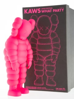 KAWS ""What Party"" Brooklyn Museum Rosa LIMITED EDITION Skulptur Street Art