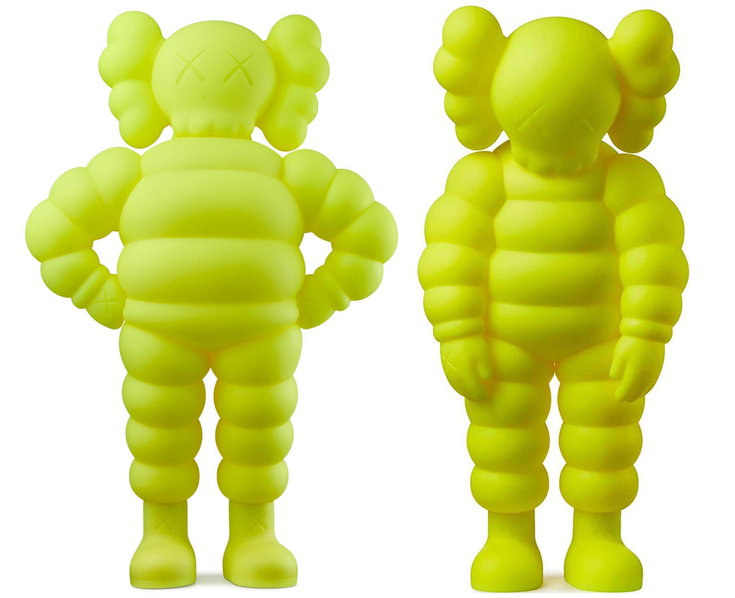 KAWS What Party & Chum (set of 2 works):
Two individual KAWS Companions featuring the classic KAWS CHUM character. Published to commemorate the debut of KAWS’ larger scale sculptural version of same at K11 Musea Hong Kong & the heralded KAWS WHAT