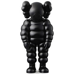 KAWS:: What Party:: Sculpture en vinyle en noir:: 2020