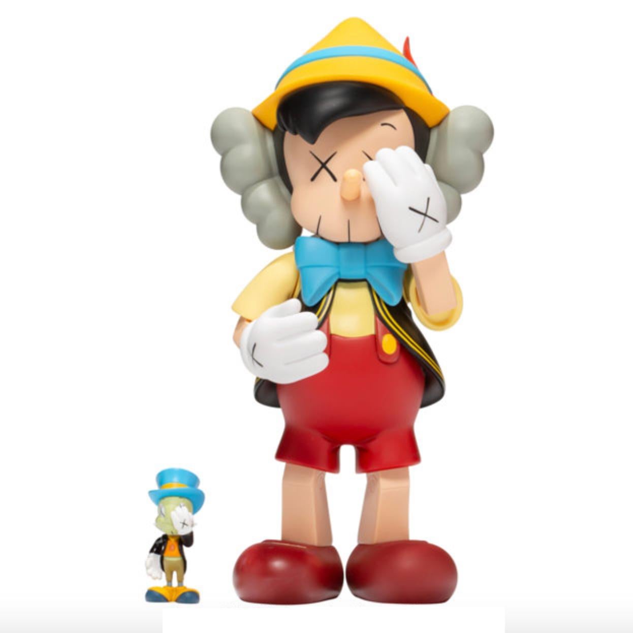 Details about   Medicom Toy �~ kaws �~ Disney Pinocchio And Jiminy Original Fake Figure Set 