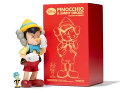 KAWS X Disney Pinocchio & Jiminy Cricket Set Sculpture