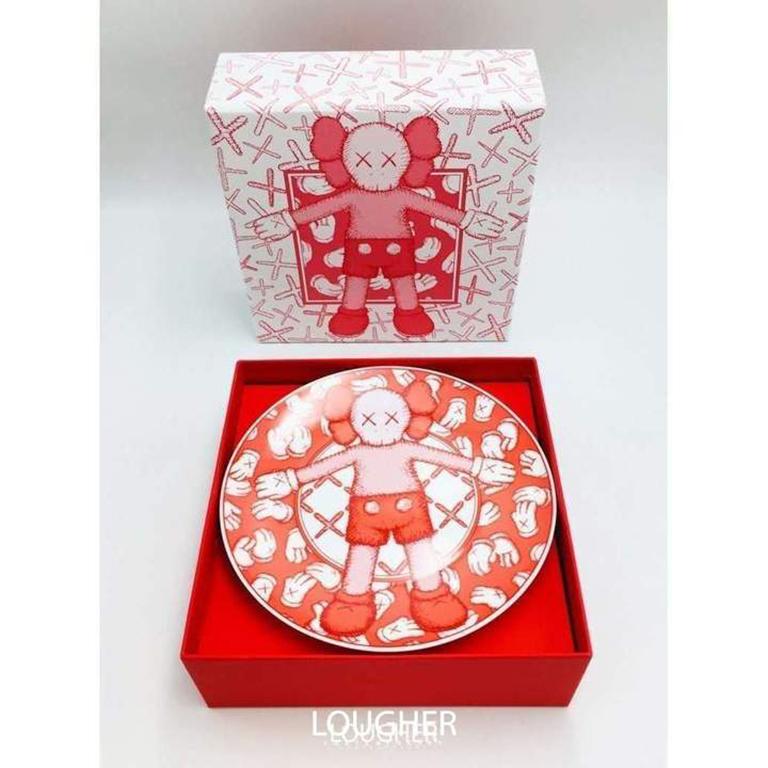 Limited Ceramic Plate Set - Red (Set of 4) For Sale 8