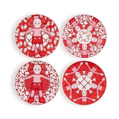 Limited Ceramic Plate Set - Red (Set of 4)