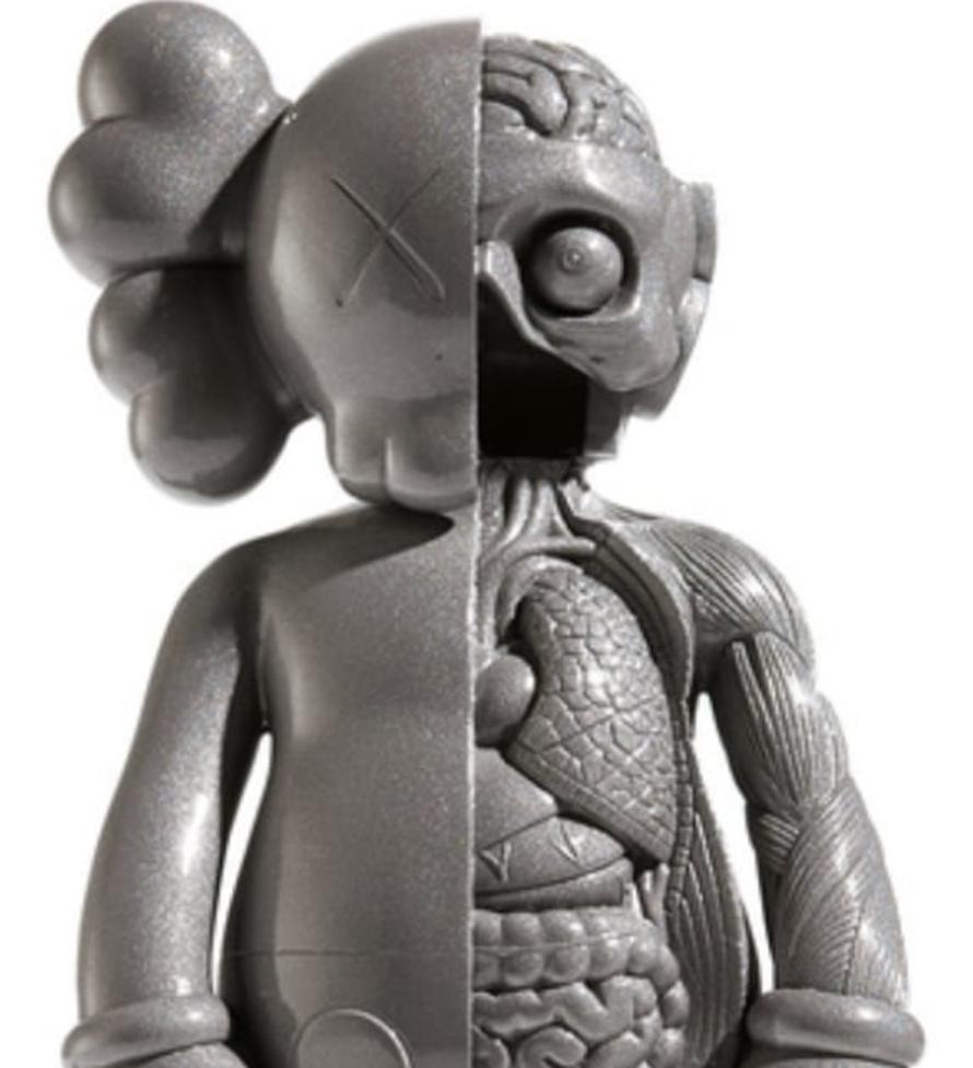 (ORIGINALFAKE) COMPANION - grey - Contemporary Sculpture by KAWS