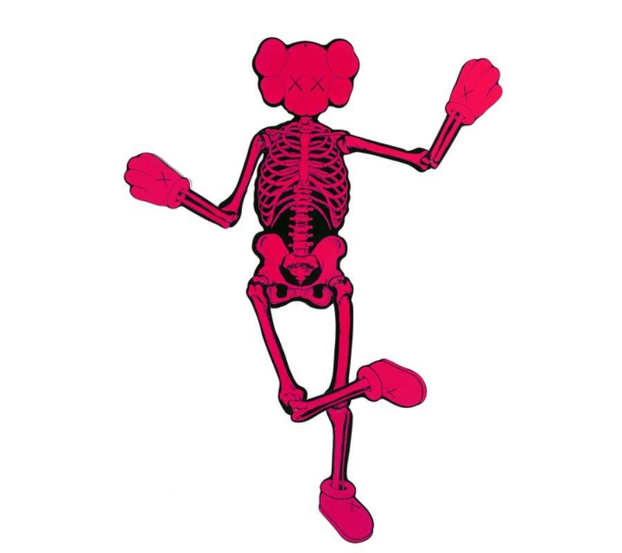 Pink Companion Skeleton - Sculpture by KAWS