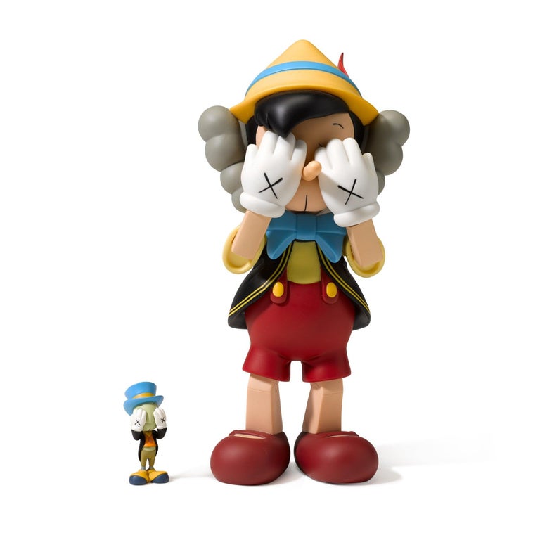 KAWS Figurative Sculpture - Pinnochio and Jiminy Cricket