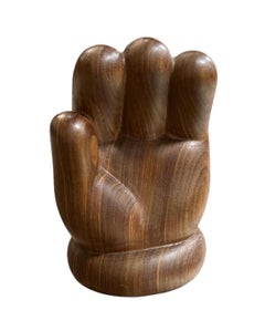 Rare Carved Wood Kaws Hand Sculpture More Gallery Switzerland Wooden Toy Art