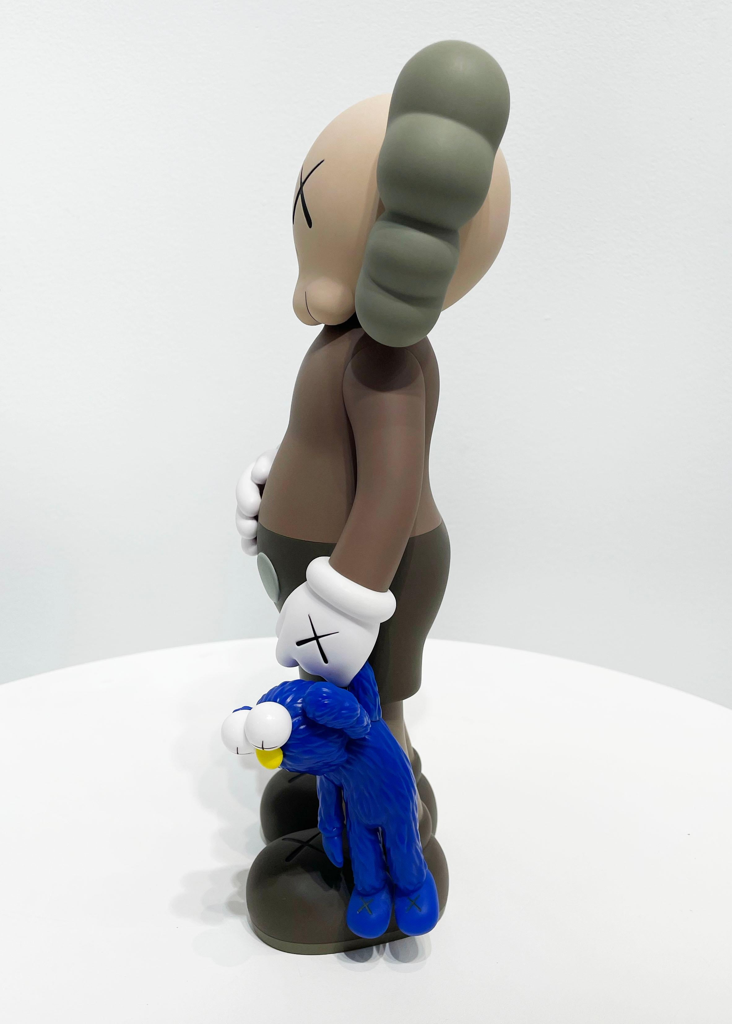 Share (Brown) - Contemporary Sculpture by KAWS