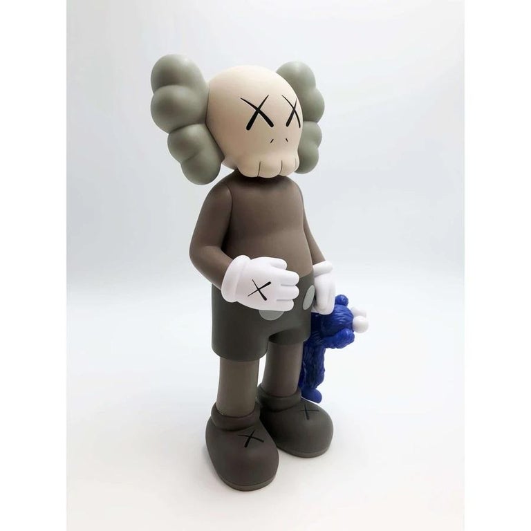 Share (Brown) - Gray Figurative Sculpture by KAWS