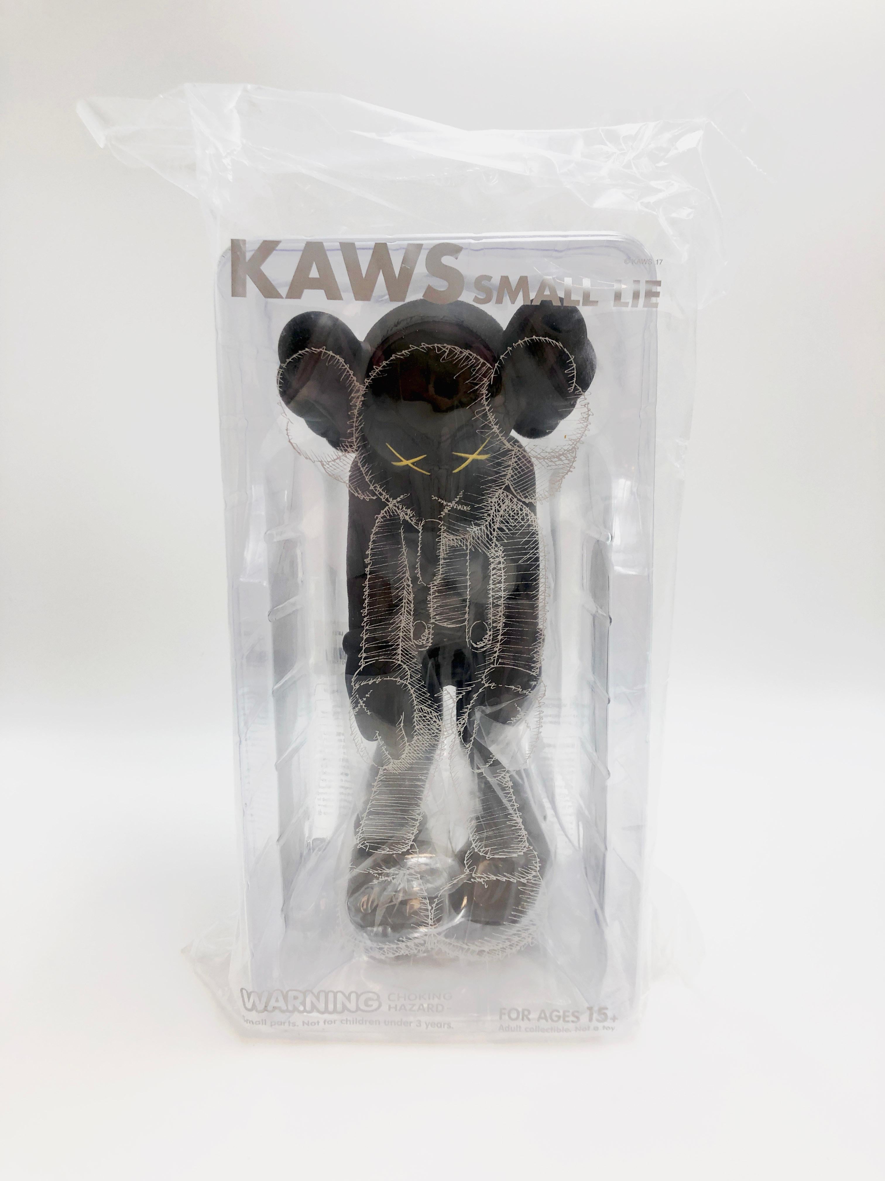 Small Lie (Black) - Sculpture by KAWS