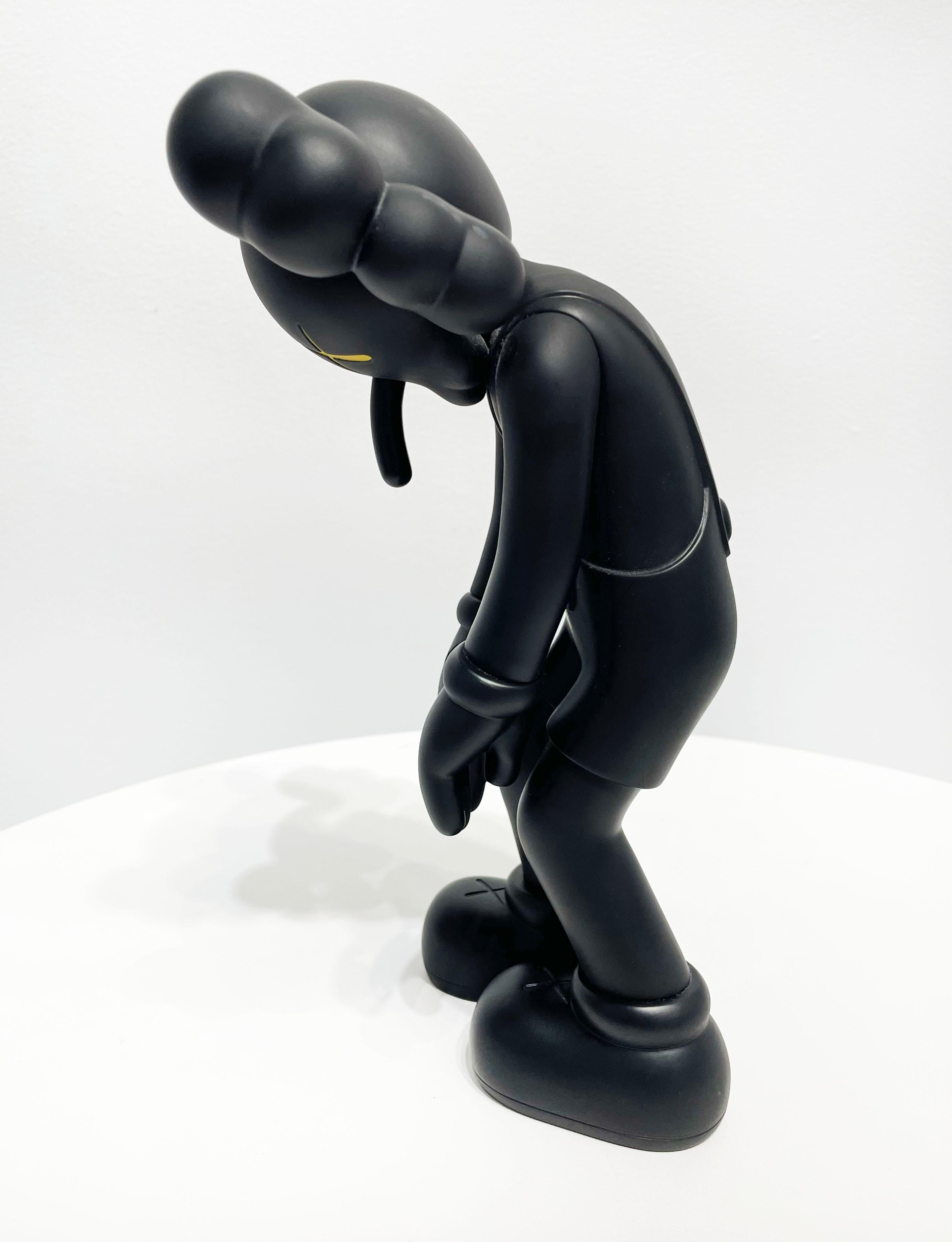 Small Lie (Black) - Contemporary Sculpture by KAWS