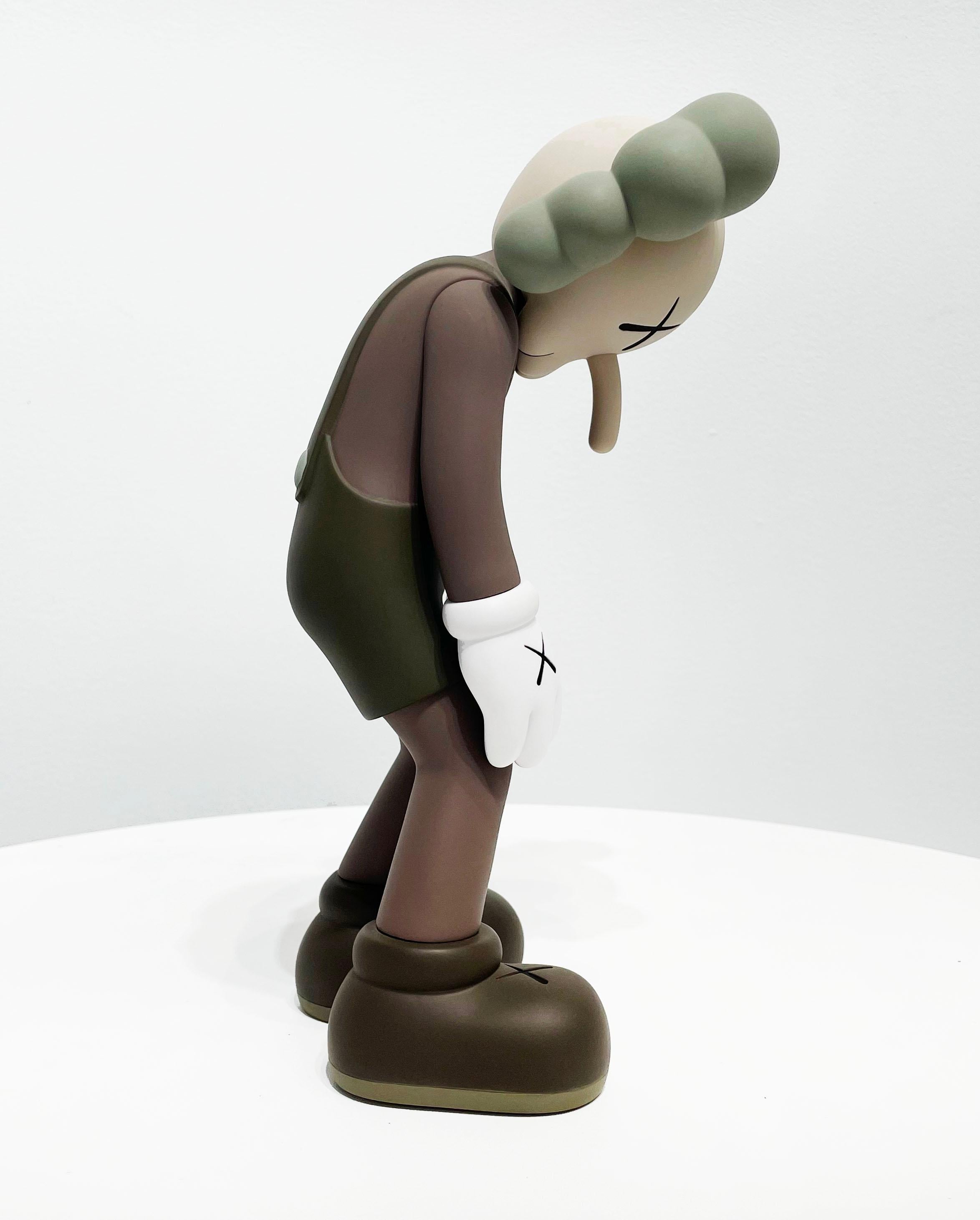 Small Lie (Brown) - Contemporary Sculpture by KAWS