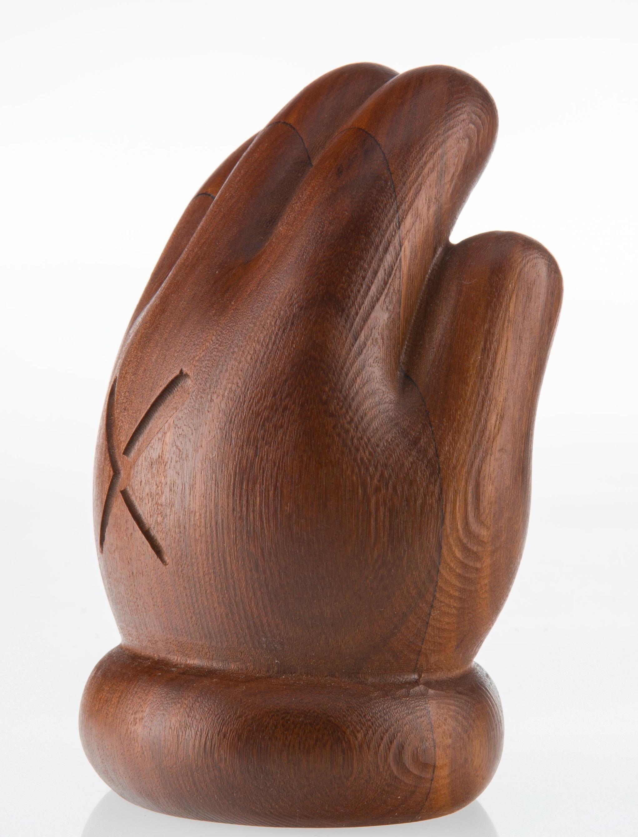 Wood Hand Sculpture by KAWS, Smooth Wood, Contemporary, 2010s