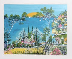 Big Sur, Folk Art Screenprint by Kay Ameche