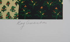 Eisenhower Farm at Gettysburg, Folk Art Screenprint by Kay Ameche