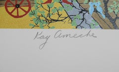 Ft. Point, San Francisco, CA, Folk Art Screenprint by Kay Ameche