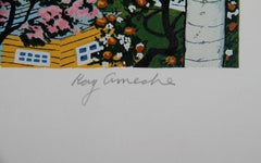 Malibu, CA, Folk Art Screenprint by Kay Ameche