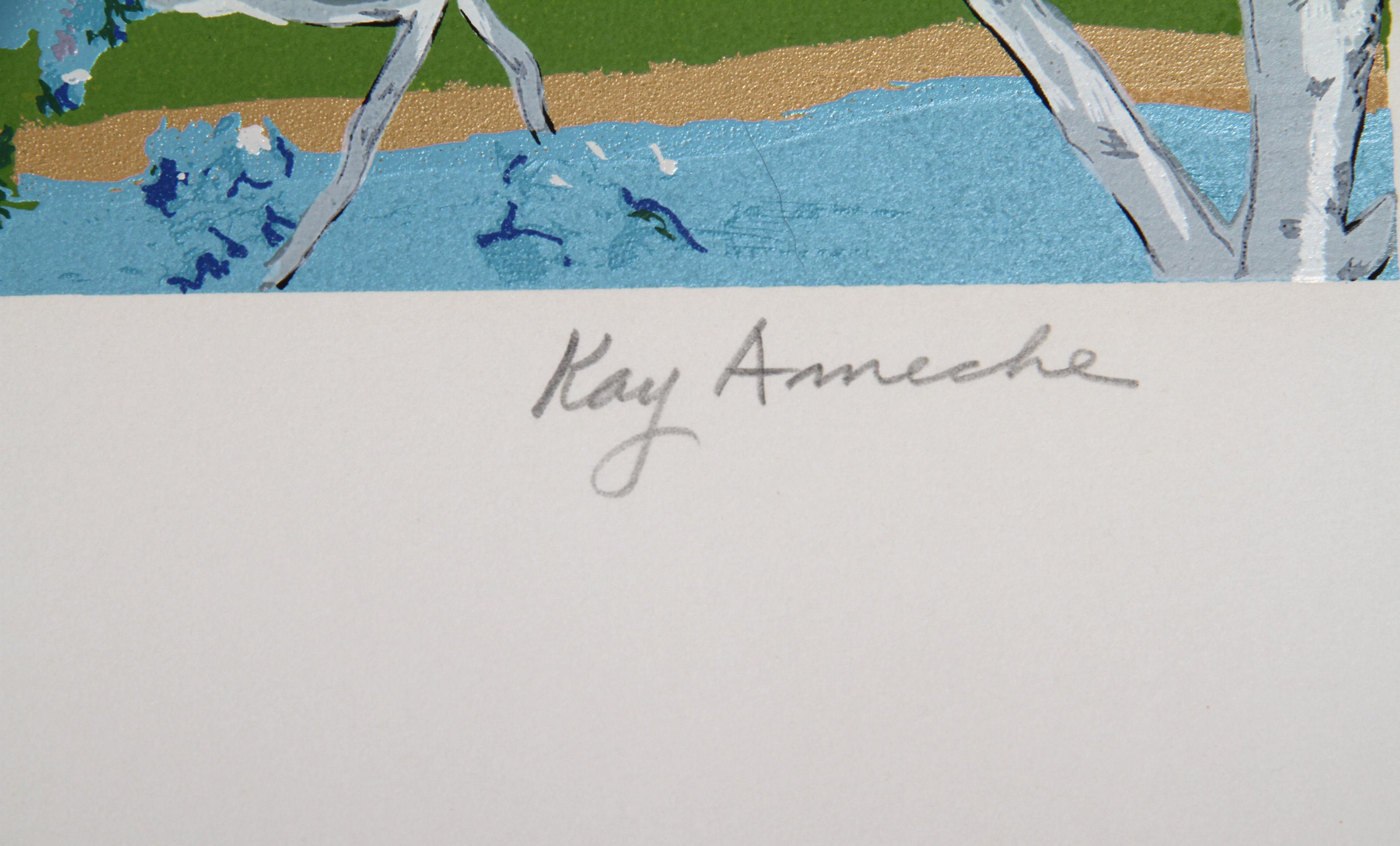 Monte Shasta, serigrafía de arte popular de Kay Ameche en venta 1
