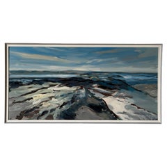 Kay Andersen Coastal Landscape Painting Vintage 1972