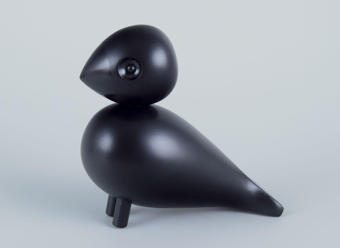 Pre-owned goods are exempt from import duties for U.S. customers. 
Therefore, no import tariffs will be applicable to your purchase.

Kay Bojesen (1886-1958), Danish designer.
Two wooden turtledoves. Hand-painted in black (one matte one glossy.
21st