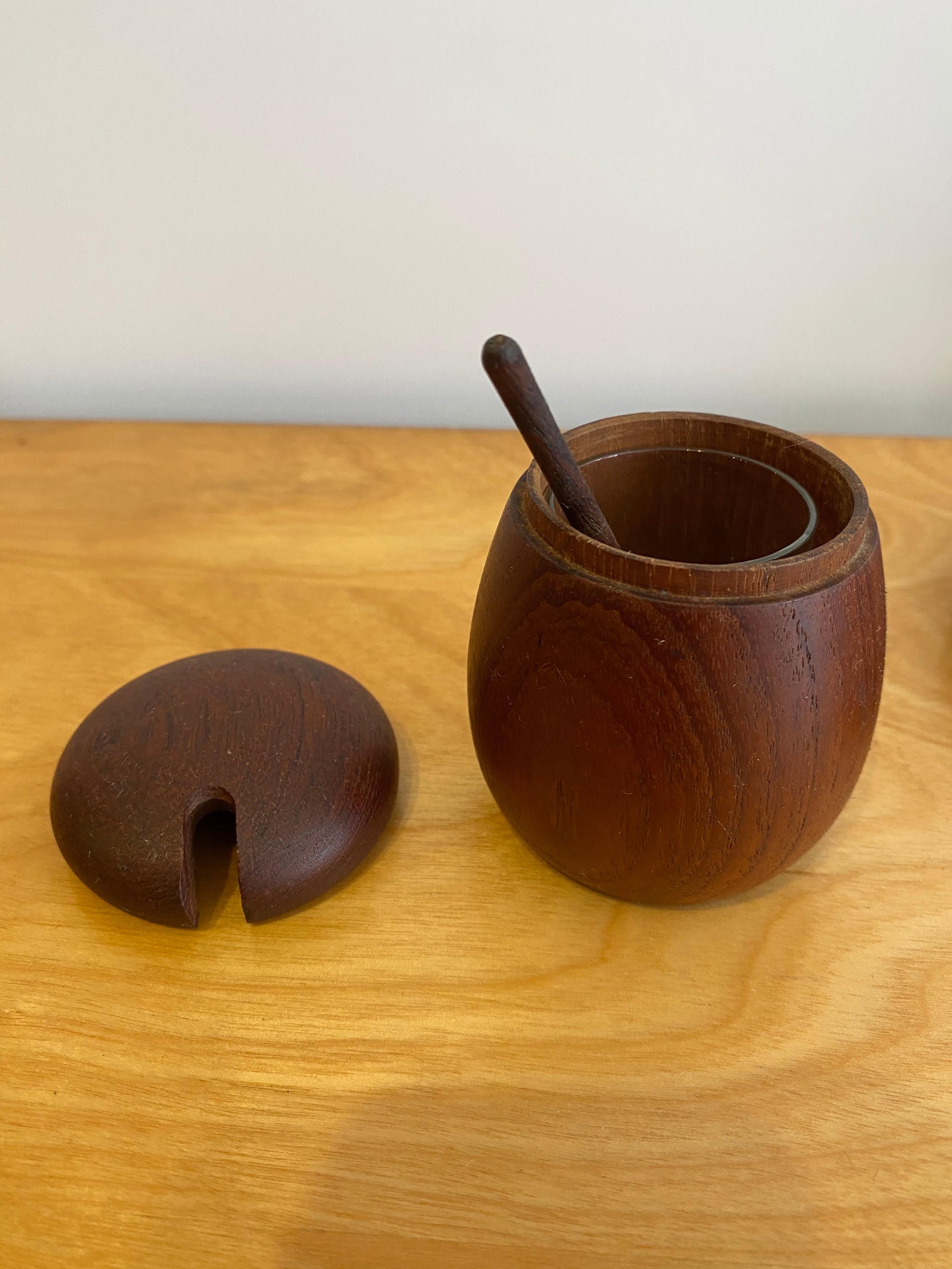 Scandinavian Modern Kay Bojesen 3 Piece Teak Condiment Set For Sale