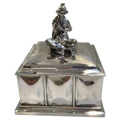 Kay Bojesen 830 S Silver Box with Figurine