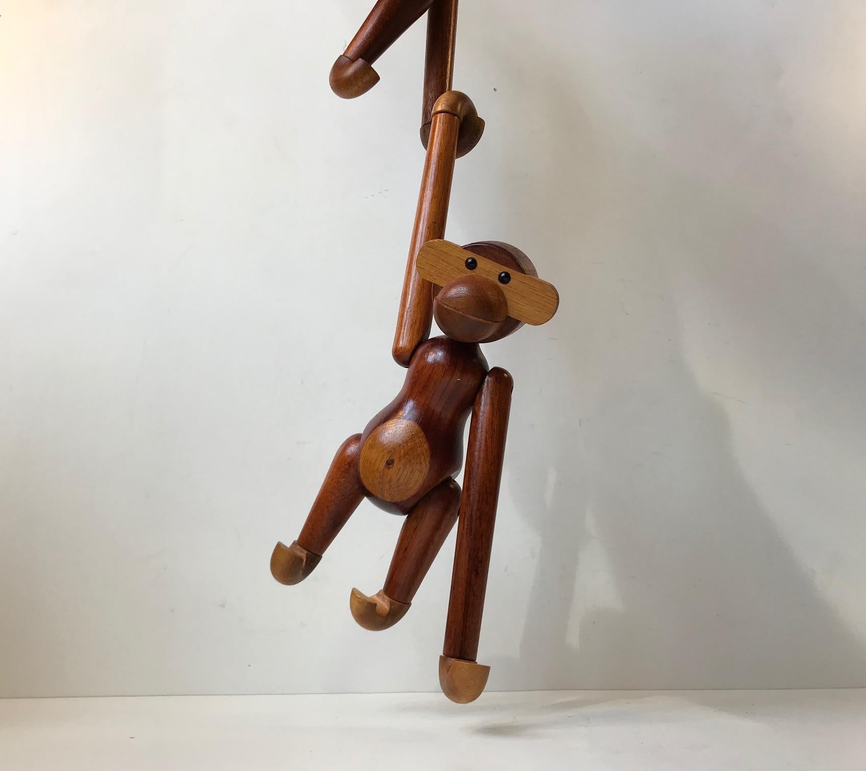 Danish Kay Bojesen, a Pair of Vintage Monkeys with Articulated Limbs, Denmark