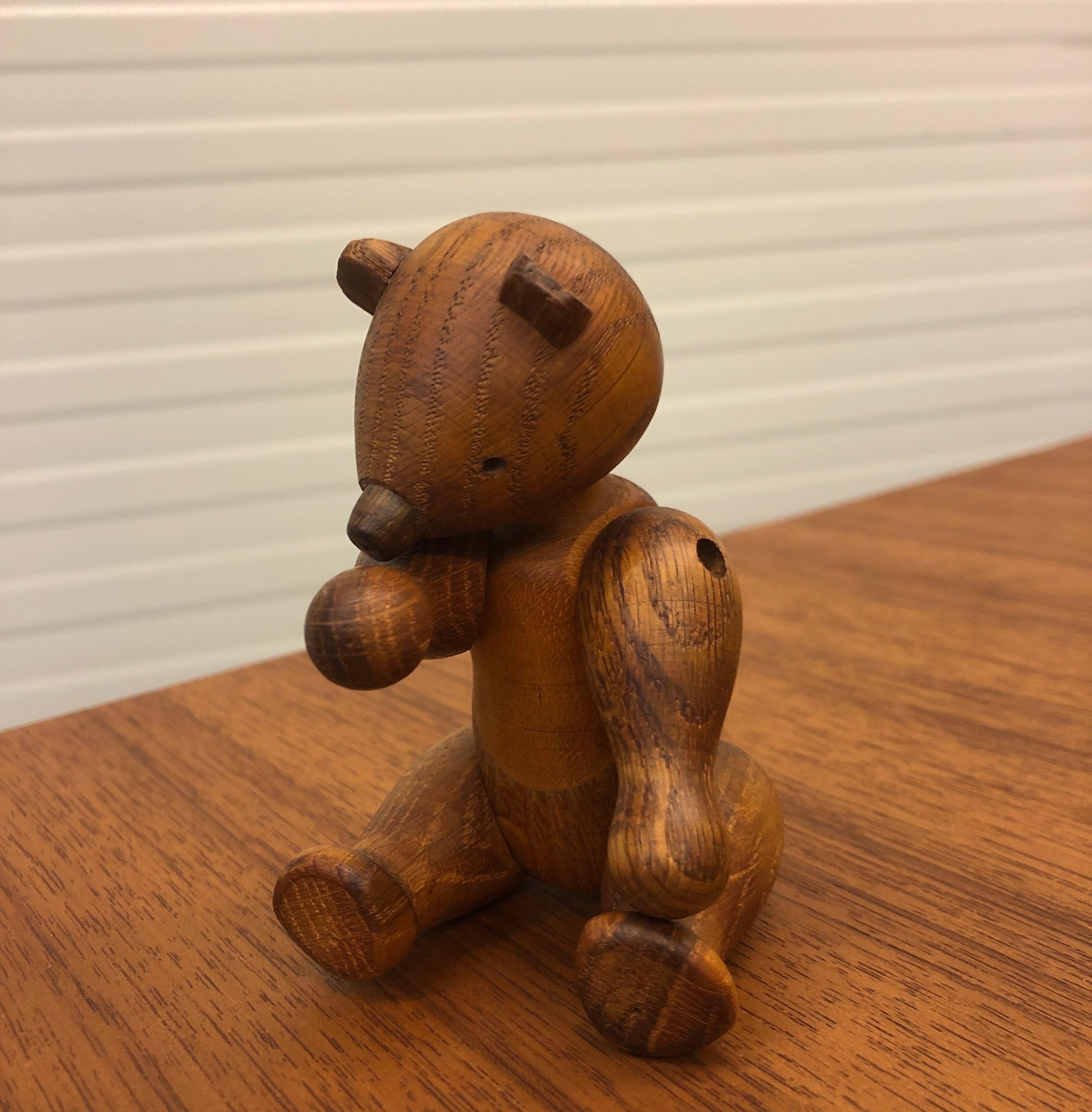 Oak Kay Bojesen Bear Early Edition 1950 Danish Design For Sale