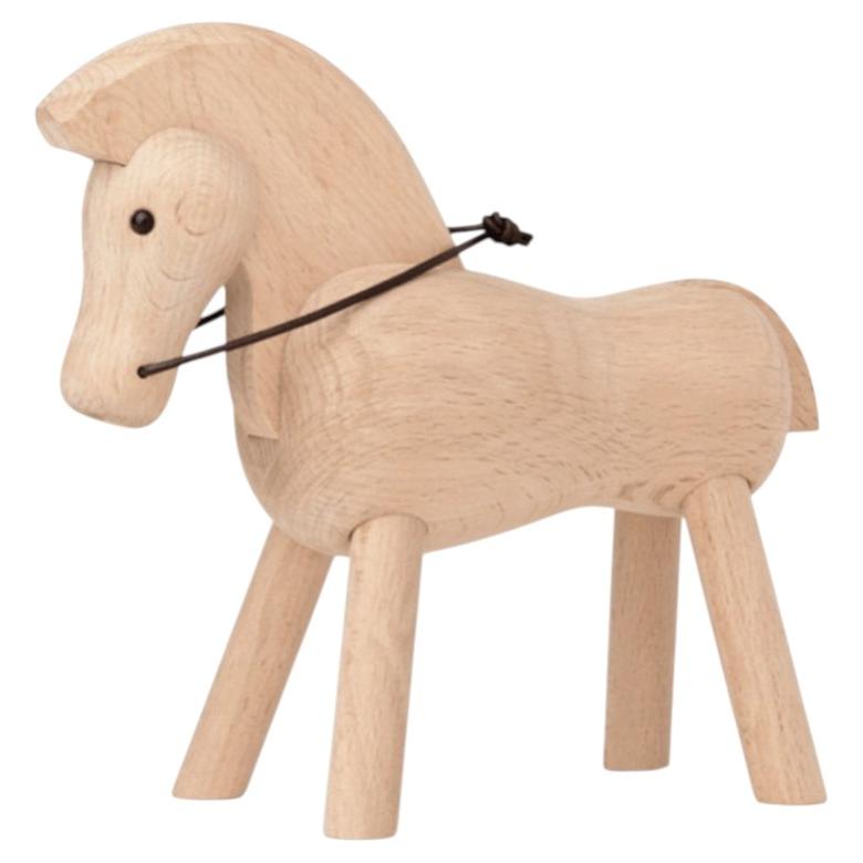 Sculpture « Cheval » en hêtre de Kay Bojesen, design moderne scandinave, Vietnam