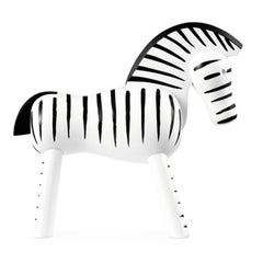 Kay Bojesen Black Zebra, 5.5 in H