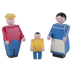 Kay Bojesen, Danish designer. Three early wooden farm house figures, mid-20th C.