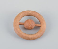 Kay Bojesen, Denmark, Baby Rattle in Beech, Late 20th Century